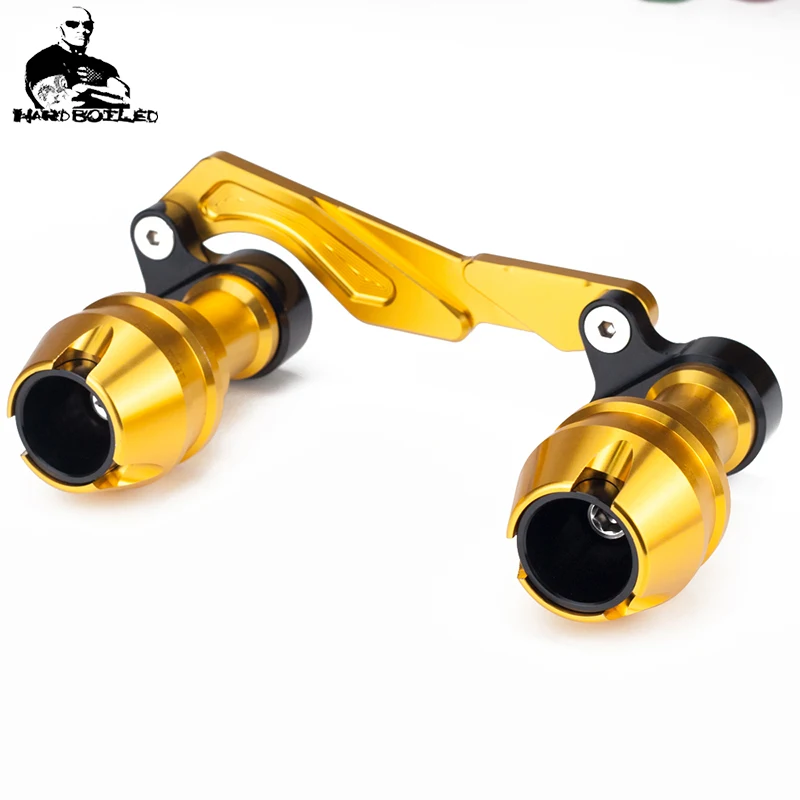 Modified moto nmax xmax nvx rear crash slider guard axle muffler pipe frame sliders falling protection For xmax300 pcx150 forza (6)