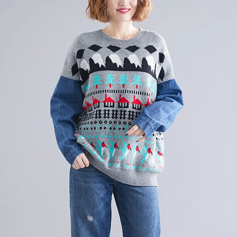 Новинка 2019 повседневные корейские зимние женские свитера с круглым вырезом в