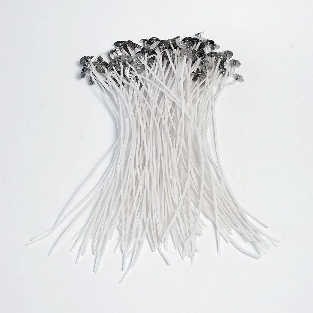 100 шт Серебряная Свеча фитиль Металл устойчивый фитиль вкладки для DIY свеча делая 20 мм х 3 мм