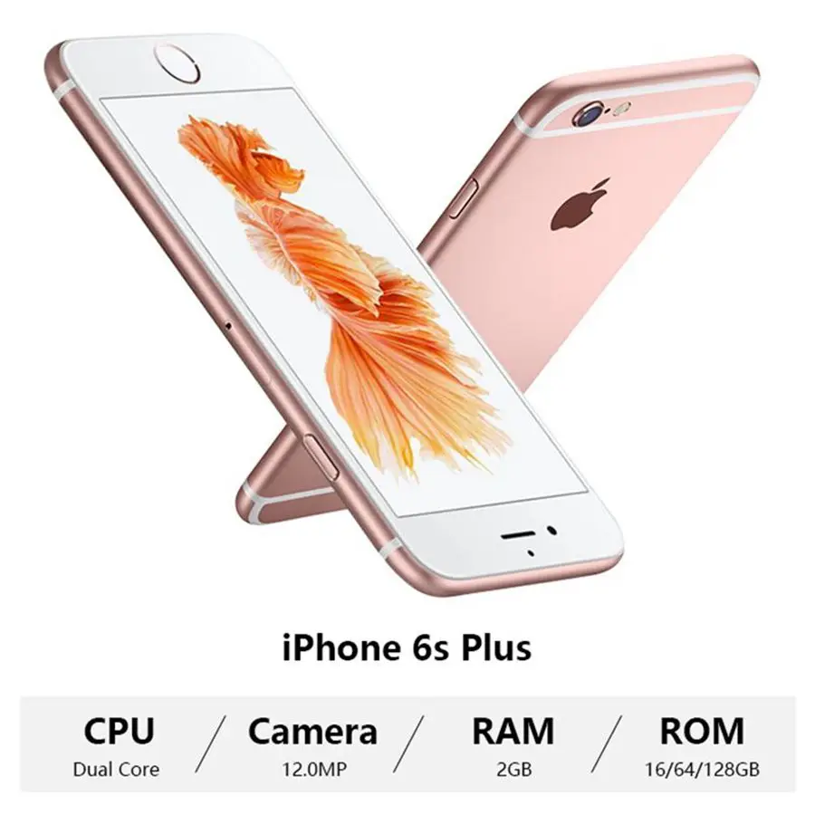 Apple iPhone 6S Plus Original iPhone 6SP Dual Core 5.5'' 12MP 2G RAM 16&32&64&128G ROM Fingerprint 4G LTE Unlocked Mobile Phone
