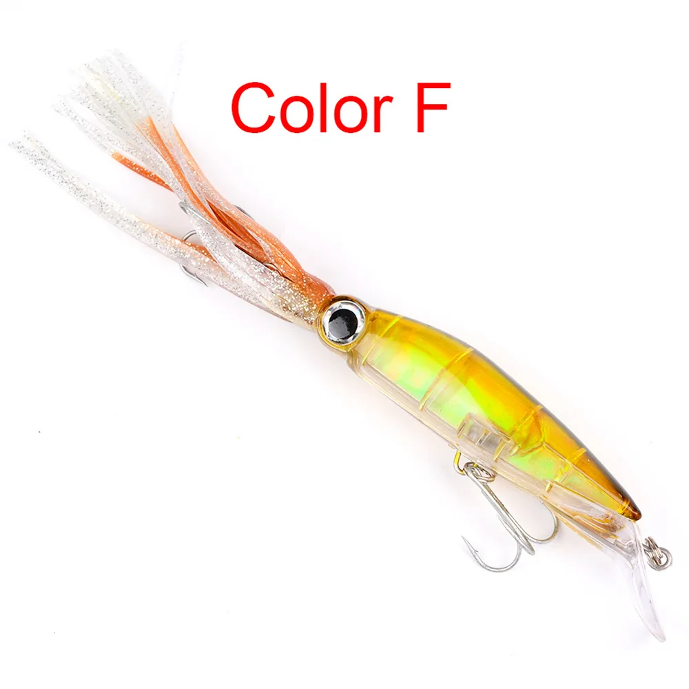 1pcs 140mm 40gr Big Game Fishing Lures Bionic Baits Artificial Hard Squid  Skirts Octopus Trolling Baits Rig Fishing Tackle Peche