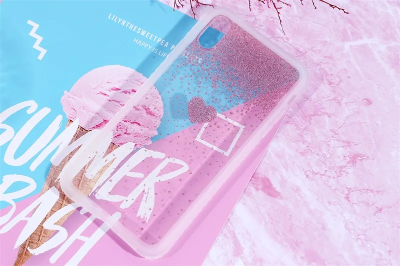 LISCN чехол для телефона с милым сердечком для iPhone 6 6S Plus 7 8 Plus X XS XR Xs Max 11 Pro Max Блестящий Прозрачный Роскошный чехол для телефона
