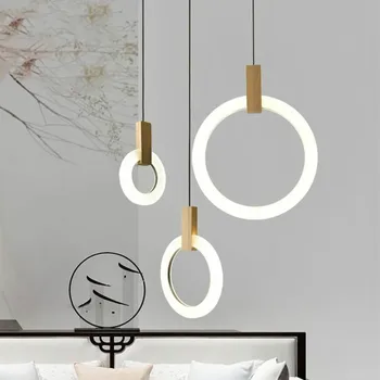 

NordicModern Real Wood LED Pendant Lights Fashion Decorative Hanging Lamp Bedside Corridor Staircase and Balcony Small Lighting