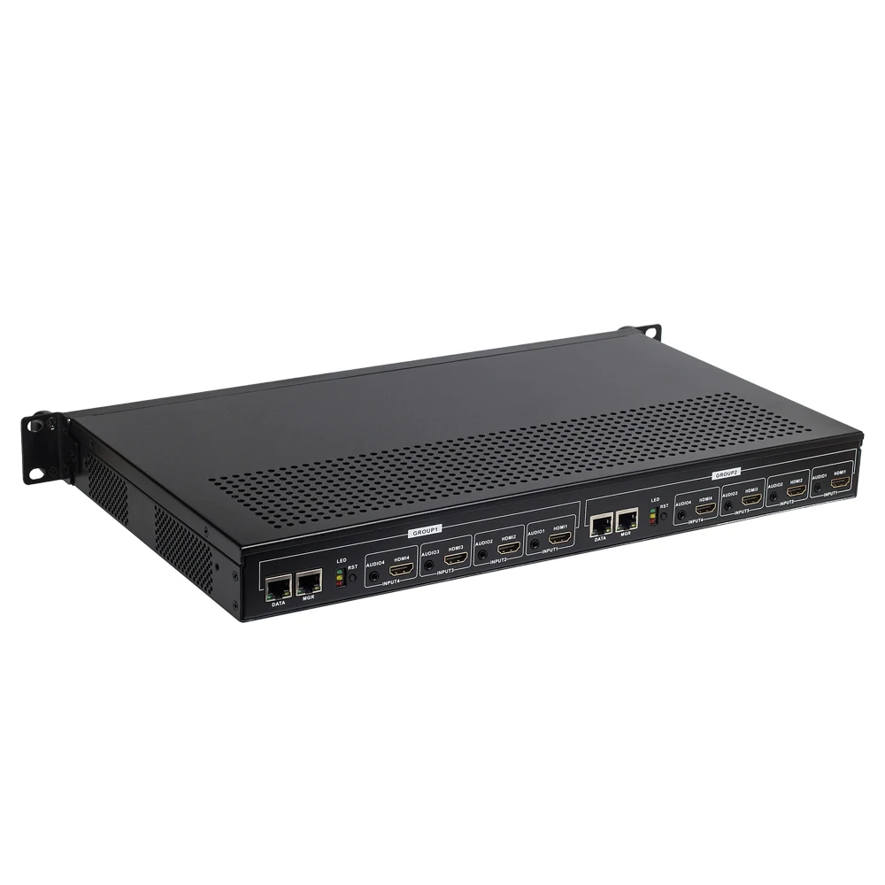 HWCODEC 1U 6 Каналы 4K 3840*2160 и 2CH 1080p H264 H265 8 канальный IP ТВ HDMI видео кодировщик Поддержка