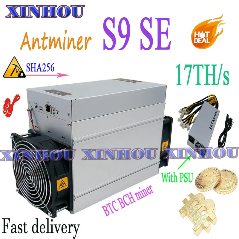 Новый Биткоин Шахтер AntMiner S9 SE 17 T BCH BTC шахтер с PSU лучше, чем Asic S9 S9j S9K T9 + S17 T17 M21s M20s T2T Eibt E10.2 Z11 Новый Биткоин Шахтер AntMiner S9 SE 17 T BCH BTC шахтер с PSU лучше, чем Asic S9 S9j S9K T9 + S17 T17 M21s M20s T2T Eibt E10.2 Z11