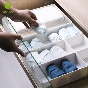 

Plastic DIY Grid Drawer Separator Divider Home Necessities Underwear Sock Storage Organizer Divider Kitchen ToolsS torage Drawer