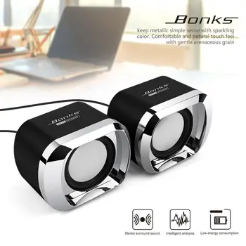 

Notebook Speakers Wired Stereo Mini Computer Speaker for Desktop Laptop Notebook PC MP3 MP4 3.5mm AUX IN black