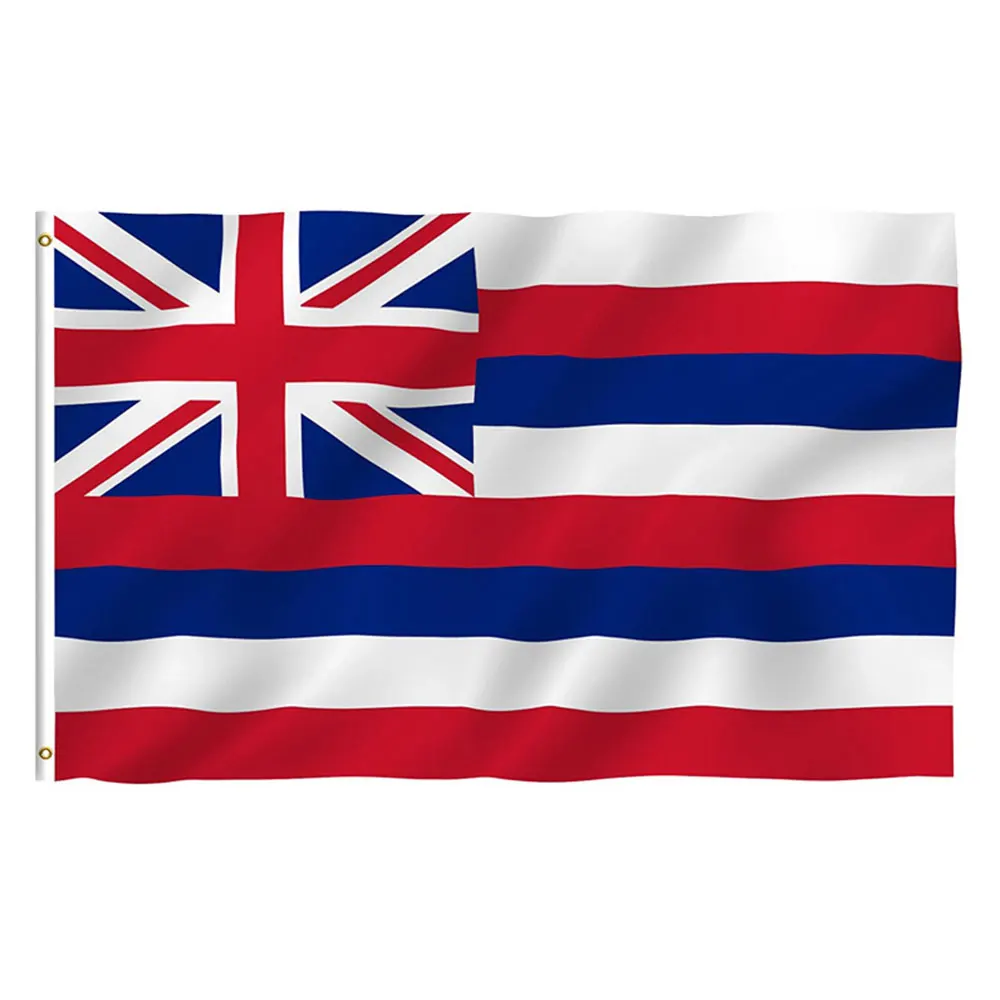 Portable Environmental Protection DIY Colorful Gifts Hanging Background Hawaii State Banner Durable Polyester Indoor Outdoor