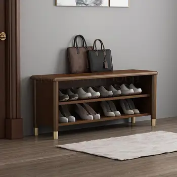 

Shoe Change Stool Type Shoe Cabinet Can Sit And Wear Shoe Stool Solid Wood Storage Stool Storage Nordic Simple Shoe Change