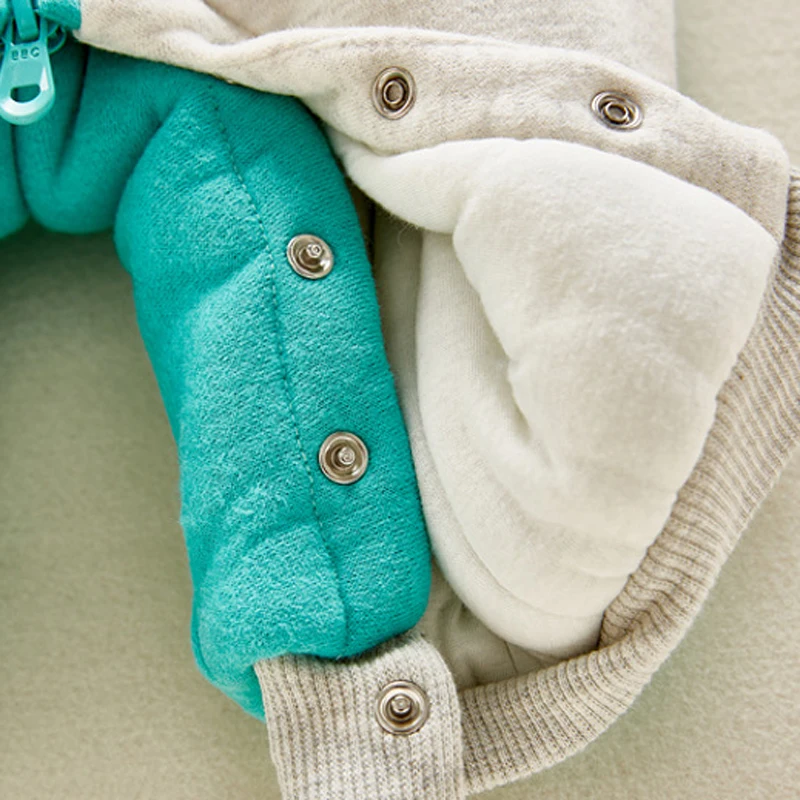 IYEAL Winter Warm Baby Girl Clothes New born Rompers Baby Boys Jumpsuits Thicken Hooded Kids Infant Overalls