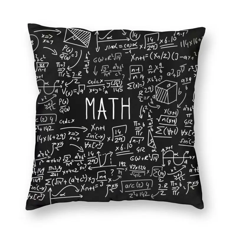 

Math Science Pattern Cushion Covers Sofa Decoration Geek Mathematics Square Throw Pillow Case 45x45
