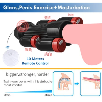 Wireless Remote Control Glans Vibrator Male Masturbator Penis Delay Lasting Trainer Massager Glans Trainer Adult Sex Toy For Men 4