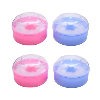 

4PCS Baby Powder Puff Box Portable Powder Puff Storage Box Talcum Powder Puff Box Infants Health Care Powder Puff Box for Baby I
