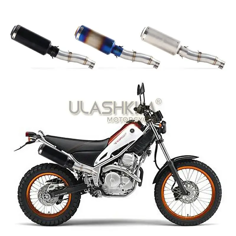 Полная выхлопная система мотоцикла глушитель Escape slip on для YAMAHA XG250 XT250 модифицированный контакт средняя труба адаптер подключения