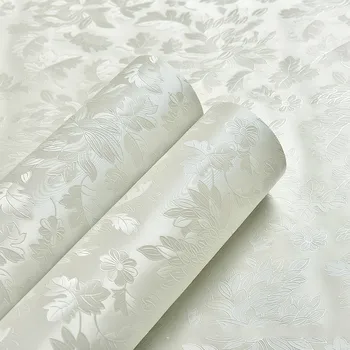 

Rice White Peony Damask Embossed Wallpaper Roll Home Decor Living Room Bedroom Wall Coverings Silver Floral Luxury Wall Paper