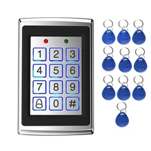 

Support 8000 Users Access Control System Package RFID ID Card Reader EM 125kHz 12VDC Password Metal Case Blacklight Keypad