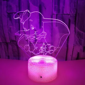 

Magic elephant 7 Color Lamp 3d Visual Led Night Lights For Kids Touch Usb Table Lampara Lampe Baby Sleeping Motion Light