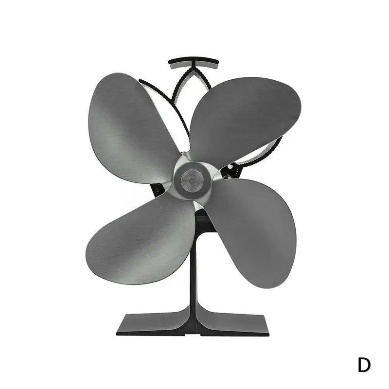 1pc Multicolor 4 Blade Stove Fan Thermal Drive Silent work Eco Fan Efficient Heat Distribution Winter Stove Accessories - Цвет: D