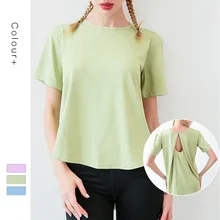 Фитнес топы рубашки без рукавов для йоги тренировки кроп-топы, спортивные футболки для бега тренажерный зал быстросохнущая майка спортивная одежда для йоги S-L