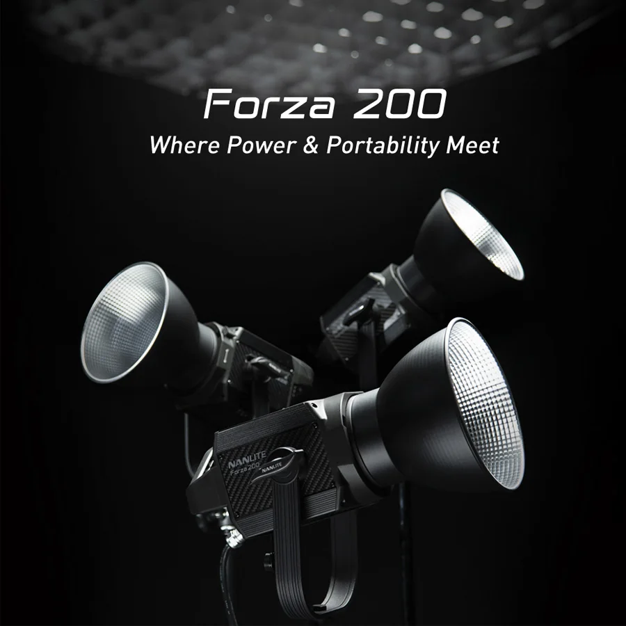 US $699.00 NanGuang Nanlite Forza 200 LED Light 200w CRI 98 5600K Continuous Light For Photography Video Studio Film Lighting