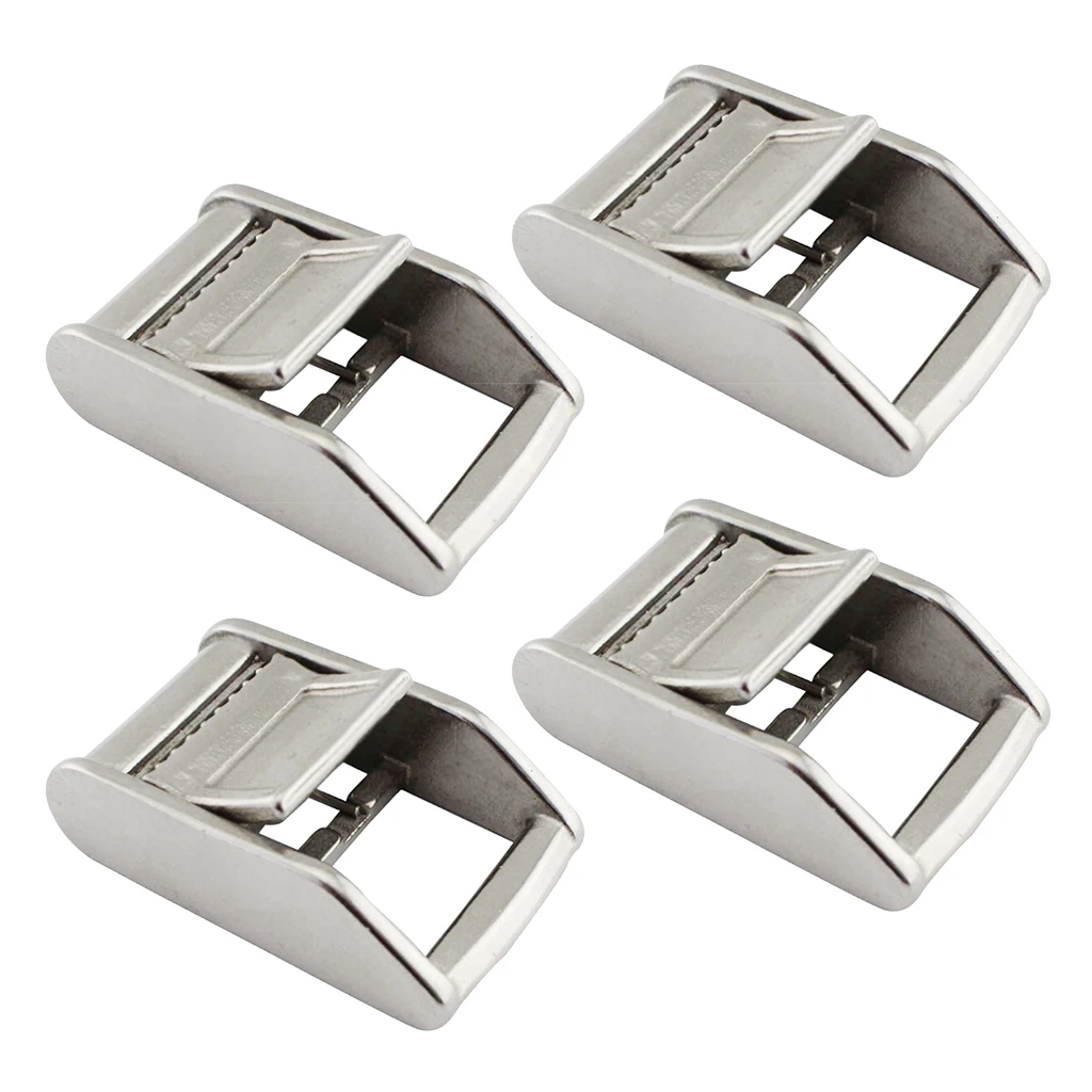 4 Pieces 25mm 316 Stainless Steel Cam Buckle For Tie-Down Straps