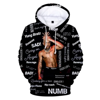 

XXXTentacion winter 3D hoodies men's / women's comfortable sweatshirt hip hop singer XXXTentacion trend youth 3D hooded pullover