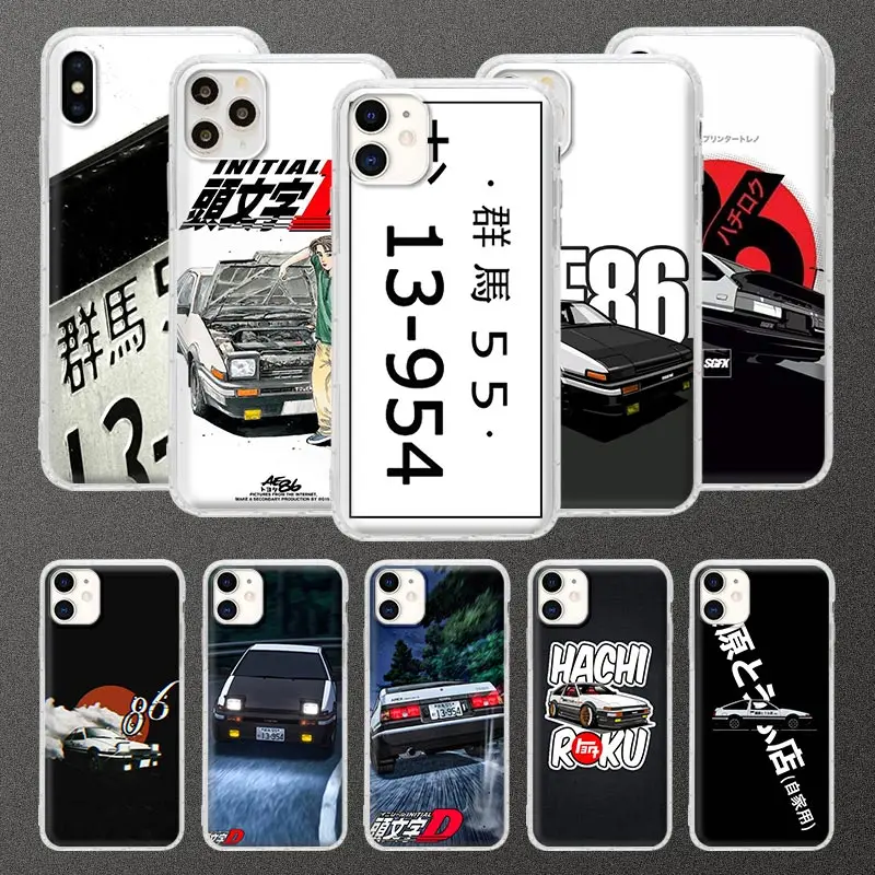 Оригинальный чехол D Super Car AE86 для Apple iPhone 12 11 Pro Max XS X XR 7 8 6 6S Plus 5 5S SE 2020 прозрачный
