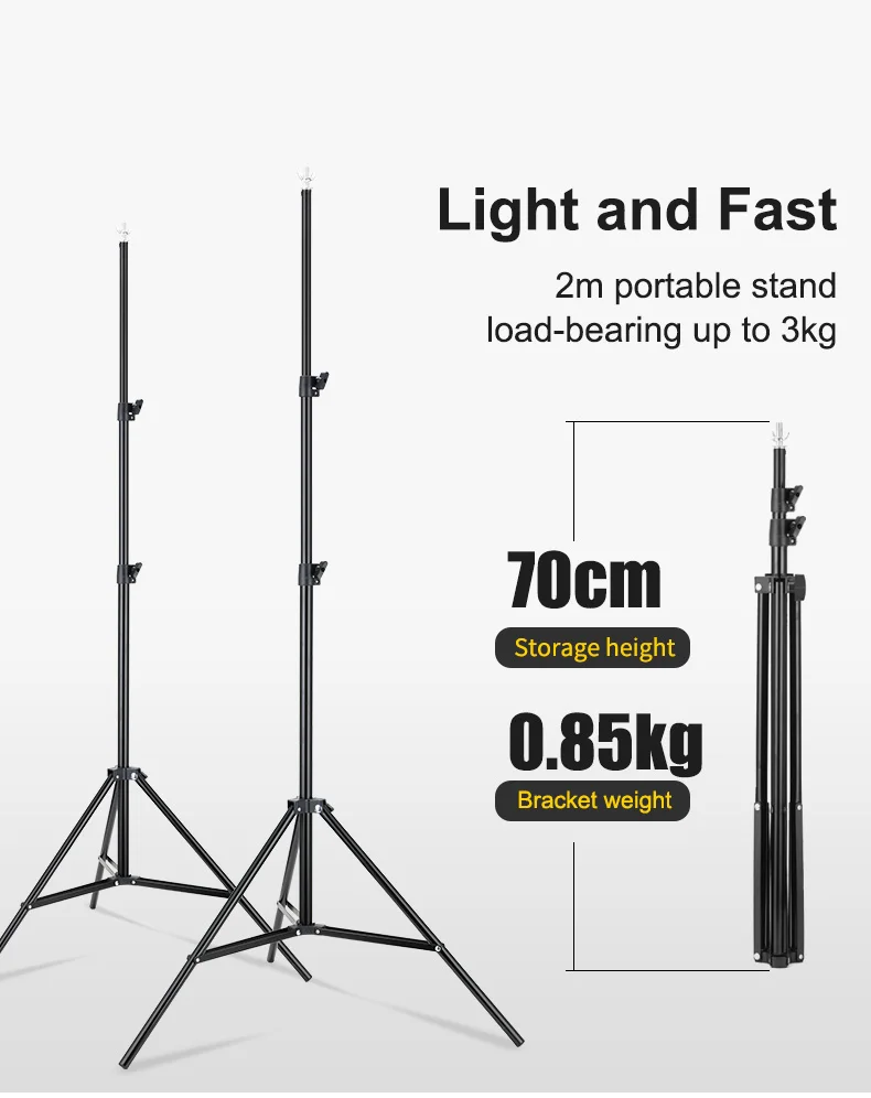 Tripod 2M Photography Background Backdrop Stand Support Picture Canvas Frame For
