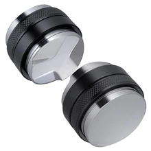 Distribuidor y manipulador de café de 53mm, ajuste de nivelador de café de doble cabezal, profundidad ajustable-Tampers de mano profesionales de Espresso