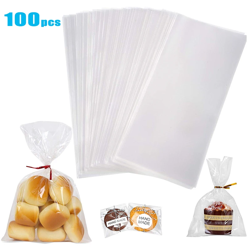 Clear Cellophane Opp Plastic Bags for Candy Lollipop Cookie package storage Bag Wedding Party Gift cello poly bags | Дом и сад