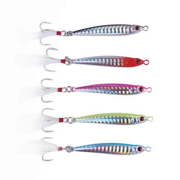 

5Pcs/lot Fishing Lures Sea Fishing Iron Plate Fishing Hook Metal Bait Sharp Strong Penetrating Power Fishing Lure Fishing Tool