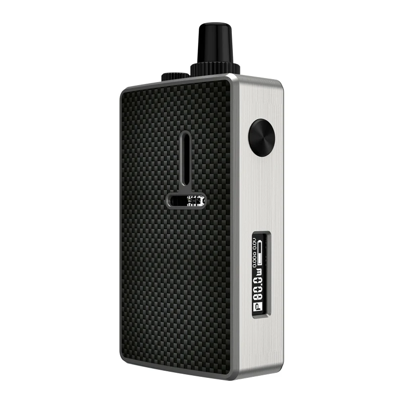 brushed SS car fiber Mechlyfe Ratel XS AIO 80 Вт TC Rebuildable Pod Mod комплект от одного 18650 и 5,5 мл емкость картриджа 510 резьба для DTL и MTL Vape комплект - Цвет: brushed SS car fiber