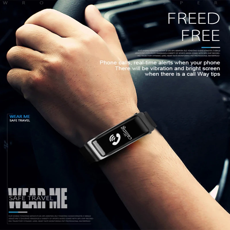 Черный Bluetooth Y3 гарнитура Talk Smartband браслет монитор сердечного ритма спортивные умные часы Шагомер фитнес-браслет