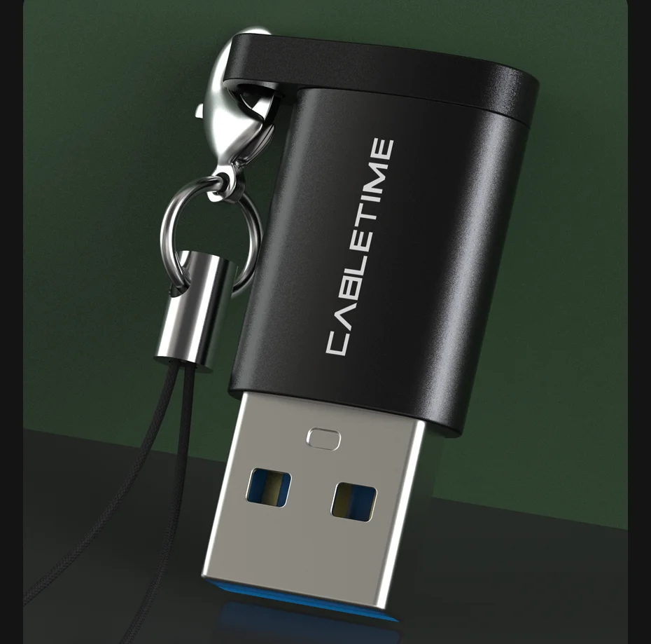 CABLETIME USB 3.0 OTG Adapter USB Typ C zu USB Buchse Konverter für Macbook Pro Air USB3.0 Adapter für Mobiltelefone Laptops – Detail 4
