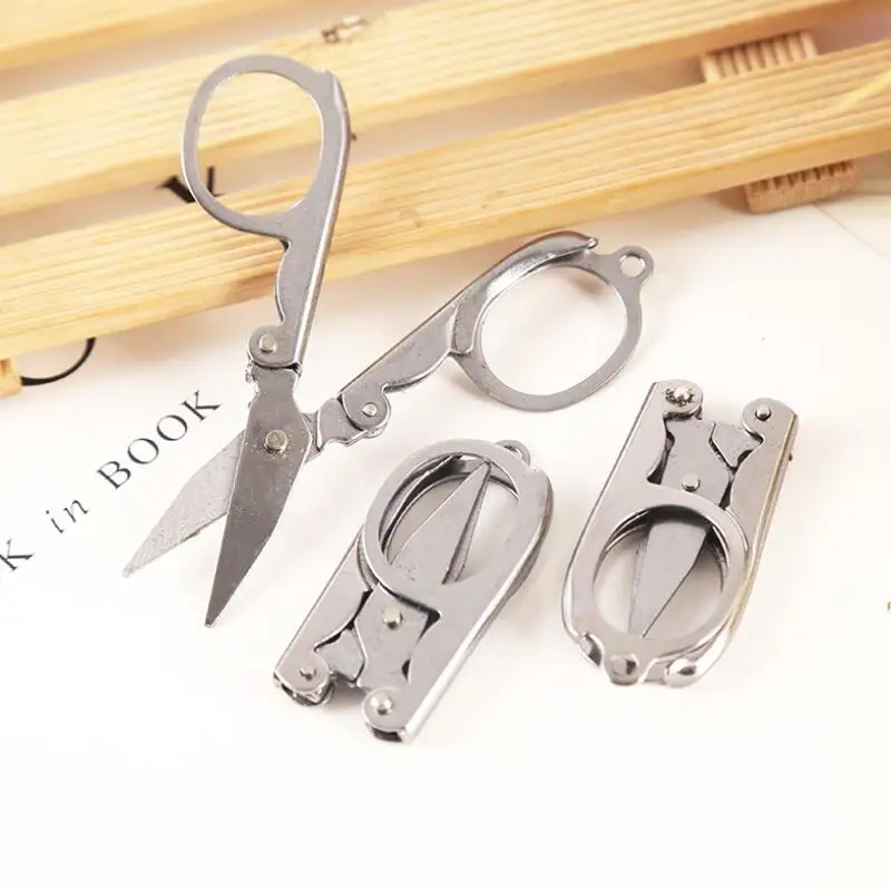 Home Portable Travel Trip Tool Folding Stainless Steel Scissors Mini Folding Scissors Wholesale LX8527
