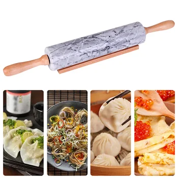 

Baking Portable Accessories With Handle Non Stick Polished Marble Easy Clean Dough Roller Cake Pastry Tool Rolling Pin Home