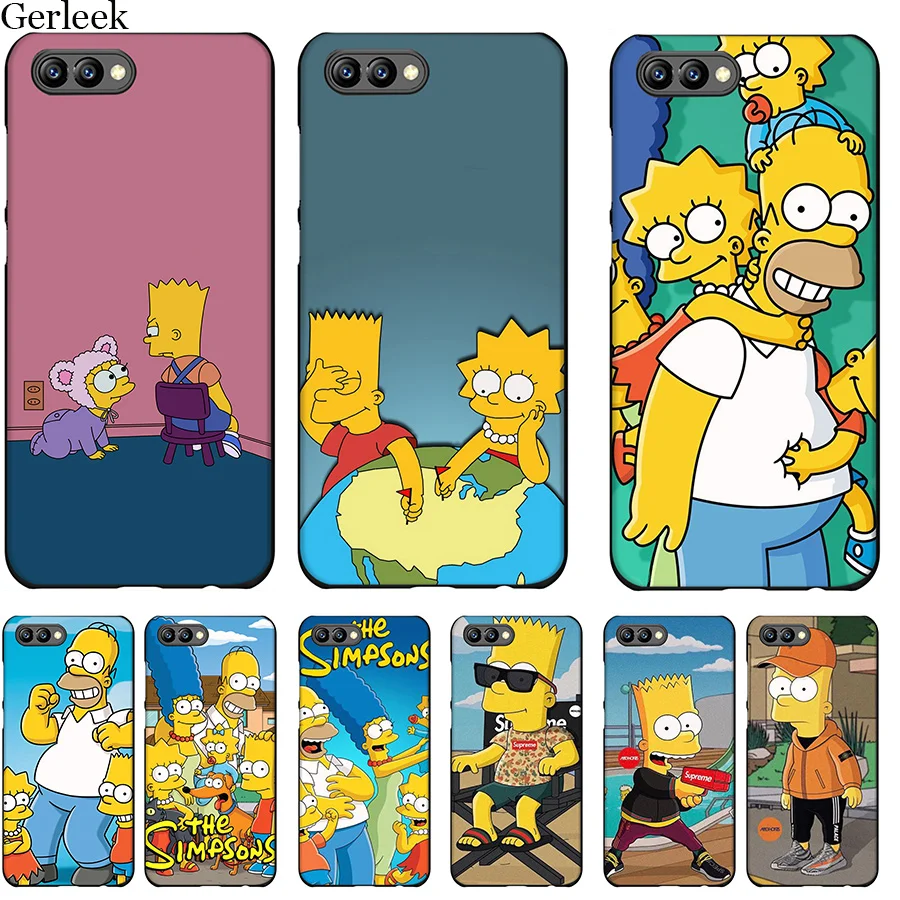 Чехол из ТПУ для мобильного чехол телефона The Simpsons Huawei Honor 6a 7X 7A 7C 8 8X 8C 9 Примечание