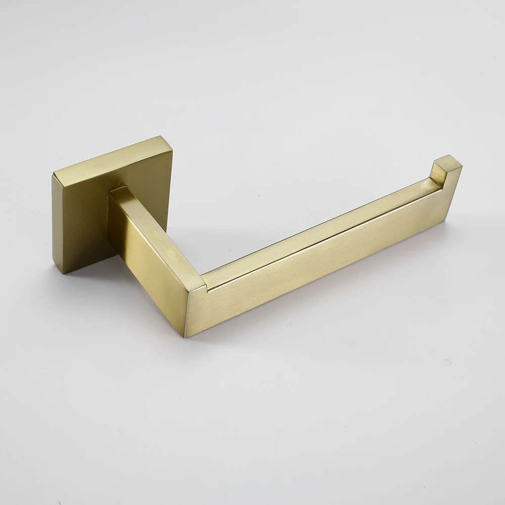 BagnoLux Brushed Gold Stainless Steel Wall Hook Toilet Paper Holder Towel Bar Bathroom Accessories paper towel holder,toilet paper holder,towel hook,bathroom hardware set,bathroom hardware accessories,clothes hook