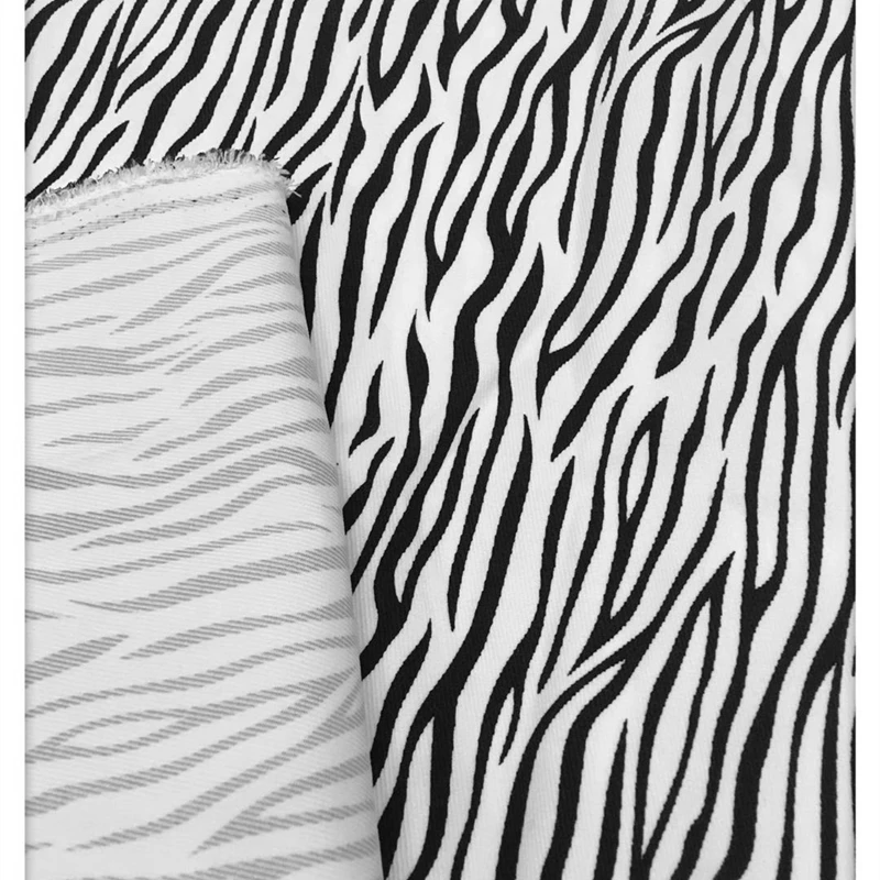 Fashion Animal Zebra Print Jeans Fabric 
