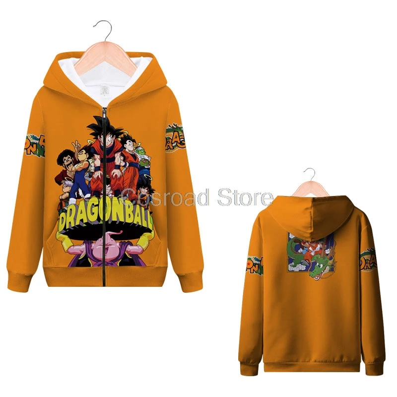 A Cosroad Dragon Ball Косплей толстовки Сон Гоку пиджак в повседневном стиле Гоку сон 3D печать пара молнии свитер худи Костюмные Топы - Цвет: A
