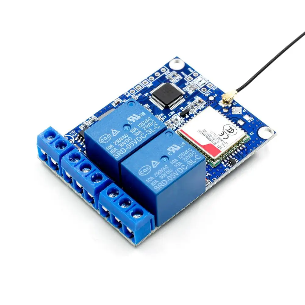 2 канальный релейный модуль SMS GSM с дистанционным управлением SIM800C STM32F103C8T6 для