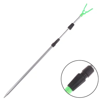 

Aluminum Pole Rack Accesssories Holder Fishing Rod Sports Stand Bracket 2 Sections Adjustable Telescopic V Fishing Rod Holder