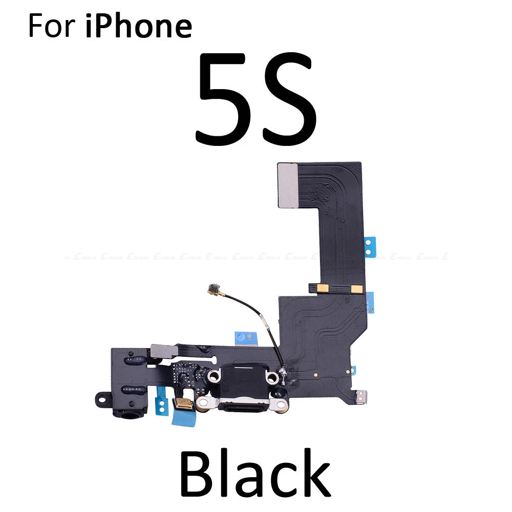 10pcs lot USB Charger Plug Dock Charging Connector Port Flex Cable For iPhone 5S 5C 5 4S 4 HeadPhone Audio Jack Microphone Parts