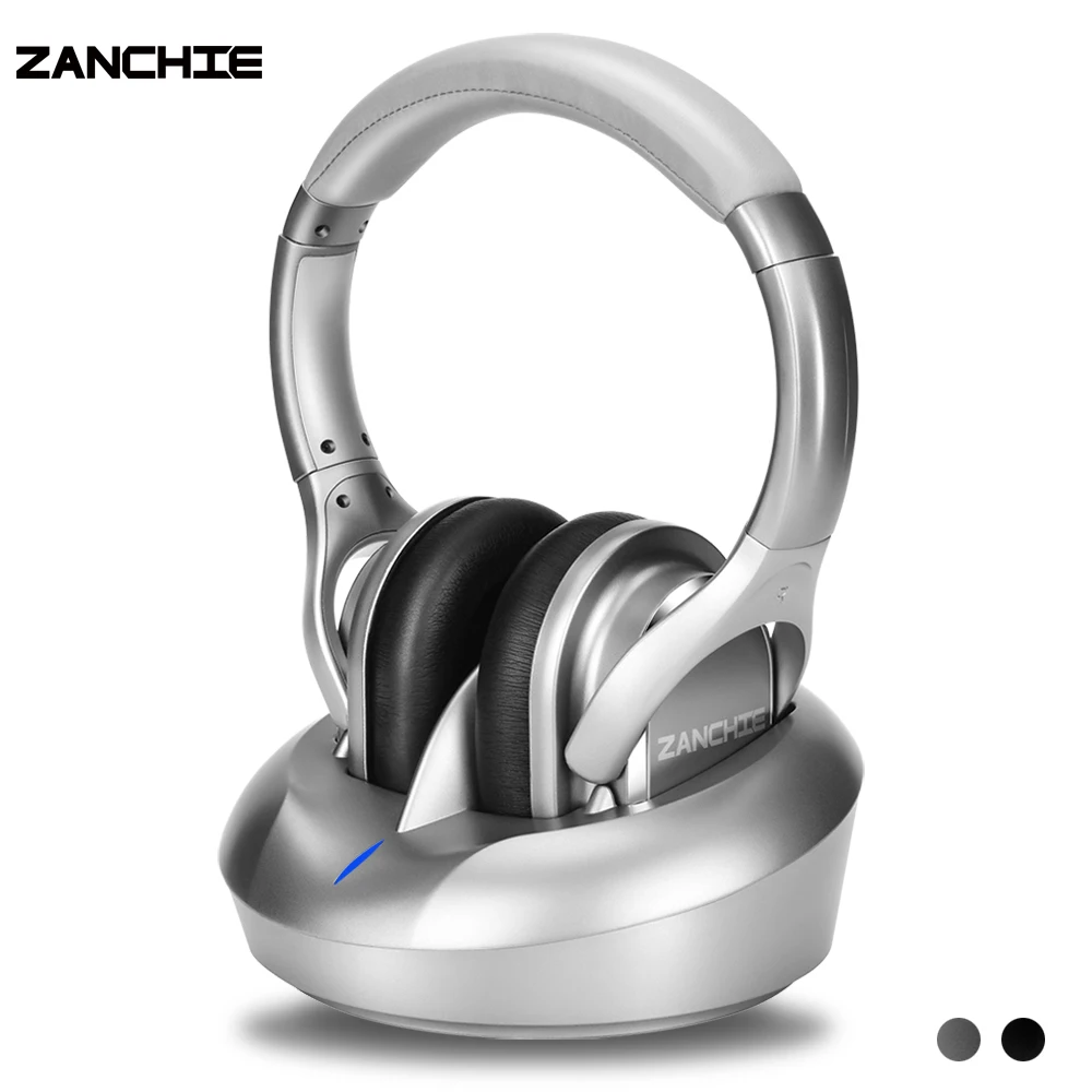 Zanchie Wireless Headphones for TV Watching with RF Transmitter 330ft Range Digital OPTICAL RCA AUX 10Hrs Battery No Audio Delay