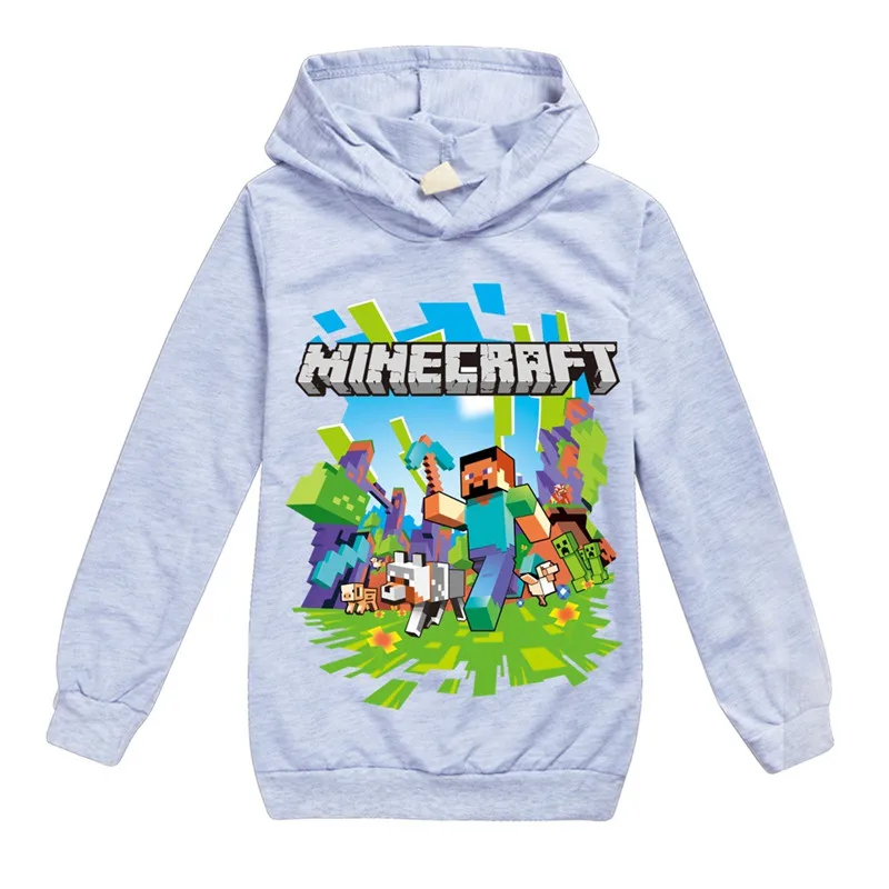 Для маленьких мальчиков Minecrafting одежда для свитера детей Модная с длинными