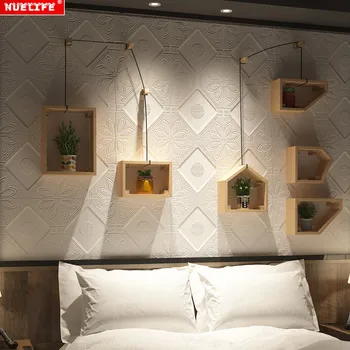 

3d stereo wall stickers living room bedroom self-adhesive wallpaper brick pattern background waterproof foam stickers wallpaper