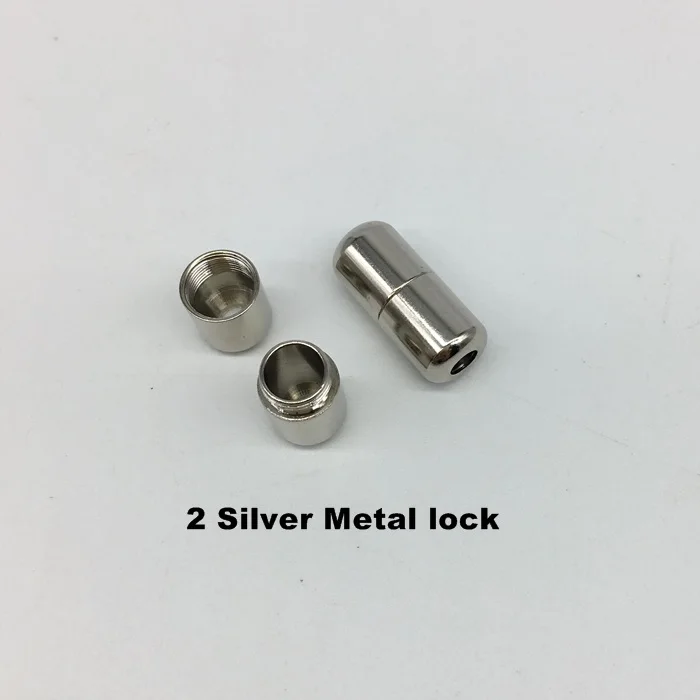 metal lock 1 пара шнурки без завязок эластичные запирающиеся круглые шнурки быстрые ленивые шнурки 22 цвета - Цвет: metal lock