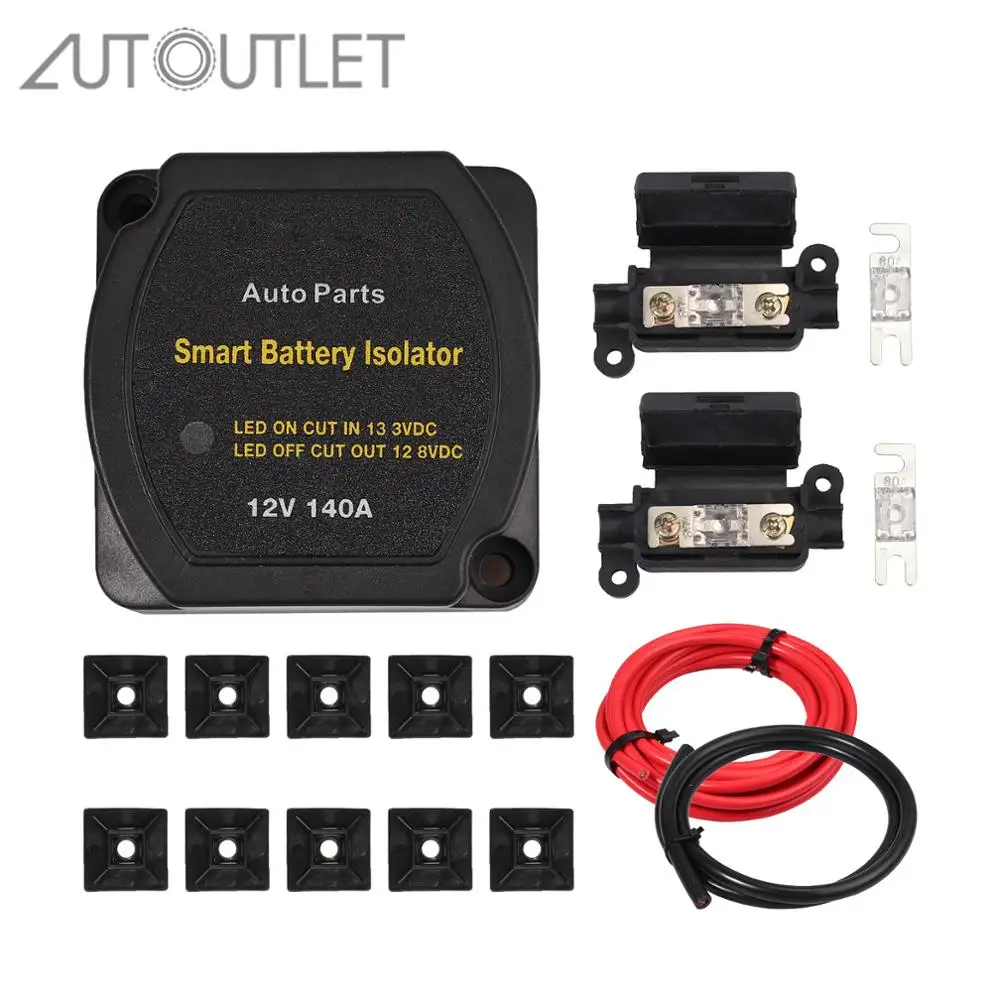 Autoutlet 5 Mtr Voltage Sensitive Split Charge Relay Kit With Mta Midi