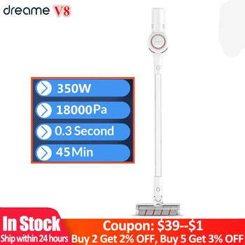 

Dreame V8 Cordless Vacuum Cleaner 0.5L 18000Pa Strong Motor Suction Handheld Cyclone Filter Carpet Dust Collector Carpet Sweep