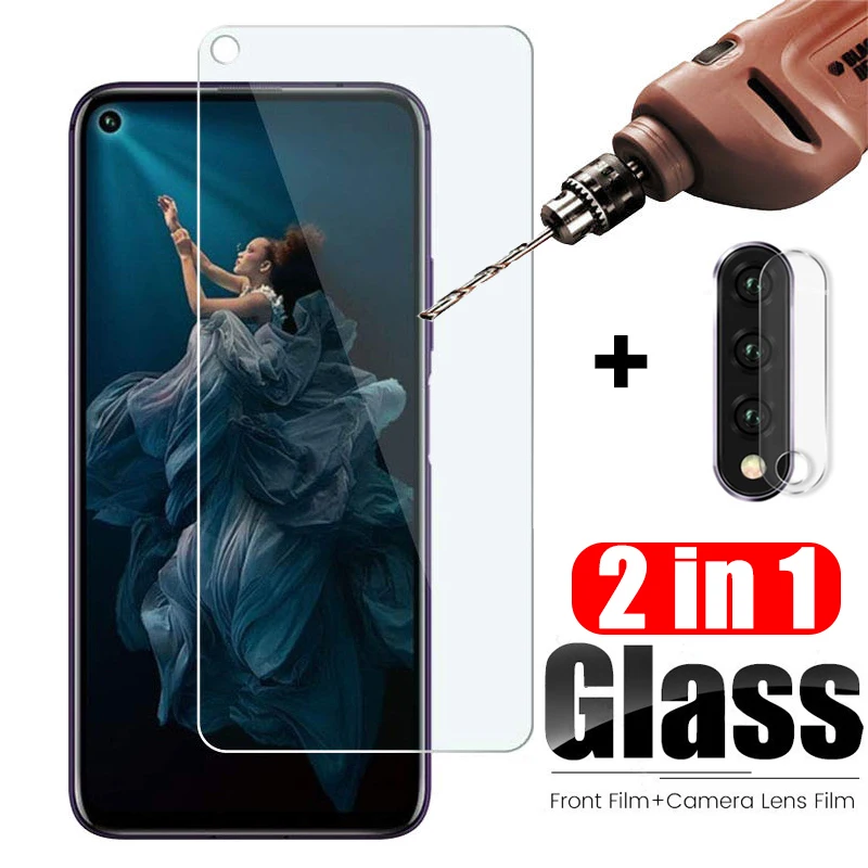 

2 in 1 Tempered Glass for Huawei Honor 20 Pro Camera Lens Film Protective Glass for Honor 20 Lite Screen Protector Honor20 20Pro